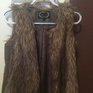 Faux fur vest